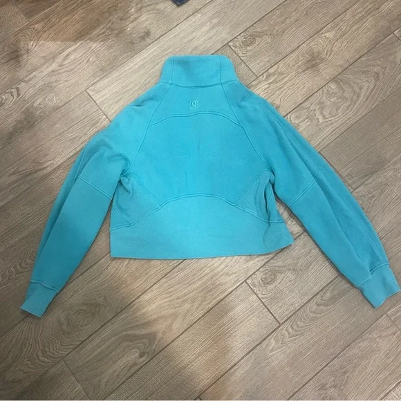 Lululemon Scuba Oversized Funnel Neck Half Zip Oceanic Blue - Picture 5 of 6